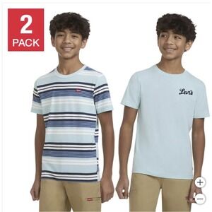 Levi's Youth Boy's 2-Pack Tee Blue/Pastel Turquoise Size XL-18/20 NWT